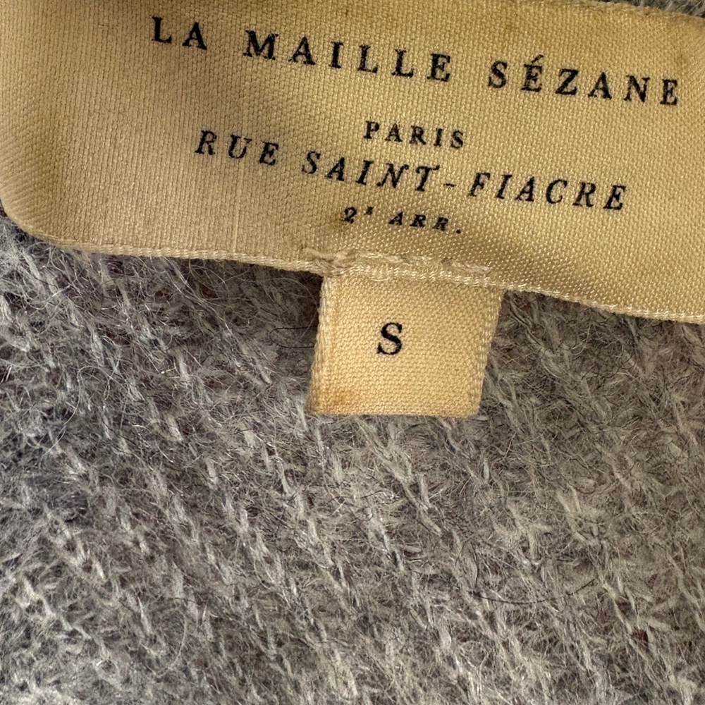 Sezane Gaspard Mottled  Mohair Baby Alpaca Cardigan Size Small - Picture 10 of 11
